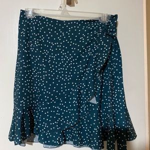 Polka dot wrap skirt
